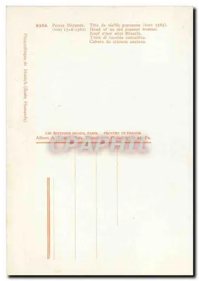 Cabeça de velha camponesa — cerca de 1565 — Les Éditions Nomis, Paris — Verso