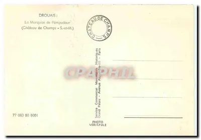 La Marchesa di Pompadour — Castello di Champs - S.-et-M. — Servizio Commerciale Palazzo - Parigi — Verso