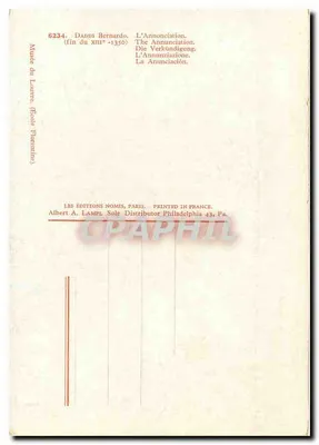 La Anunciación — Danni Bernardo, finales del siglo XIII -1350 — Museo del Louvre (Escuela Florentina) — Reverso