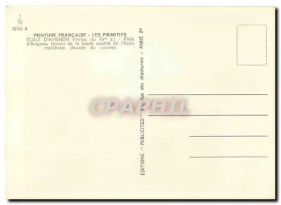 Pieta z Avignonu — Szkoła z Avignonu, połowa XV wieku — Wydawnictwo Mathurins, seria B — Rewers