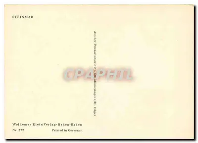 Steinmar — Minnesänger (III. Folge) — Woldemar Klein Verlag, Baden-Baden — Rewers