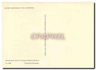 Reinmar von Zweter — middeleeuwse scène — Woldemar Klein Verlag, Baden-Baden, n° 568 — Achterkant