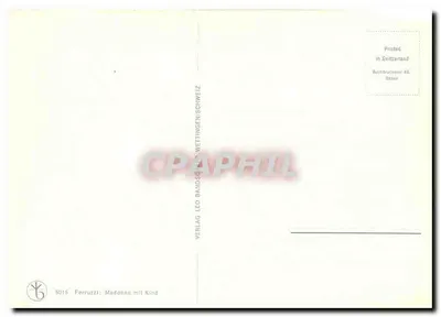 Madona com criança — reprodução de uma pintura — Verlag LEO BANDSCHIN, Wettitingen/Suíça, n° 5015 — Verso