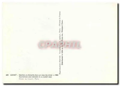 Oeillet i klęktka w krysztalnym naczyniu — reprodukcja — wydawca Fernand Hazen, n° 684 — Rewers