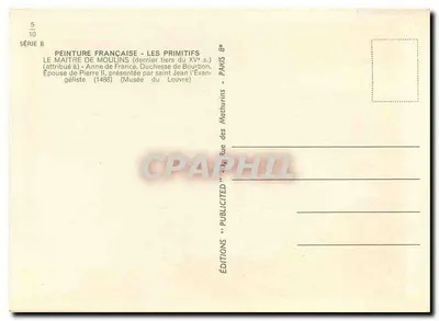 Święty Jan Ewangelista — Anna z Francji — Mistrz z Mouline — seria B — Rewers