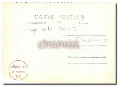 Dziewica z Narodzenia — Mistrz z Autun XV wieku — Katedra w Autun — Rewers