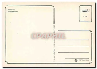 Oostende — animowana ulica w nocy — wydawca avm, nr A.166 — Rewers