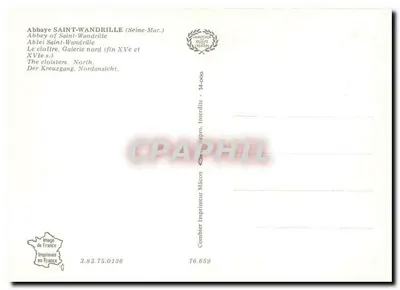 Abbatia Saint-Wandrille — Galeria północna (koniec XV i XVI w.) — Cinq — Rewers