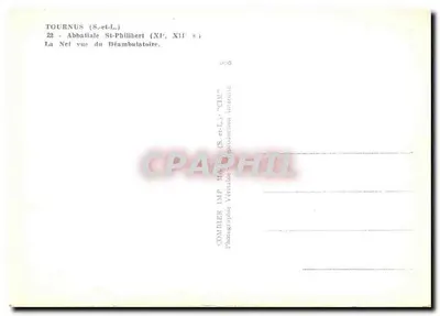 Tournus (S.-et-L.) — Abbatia Saint-Philibert (XI, XII w.) — Nef widziana z ambulatorium — Combiérier — Rewers