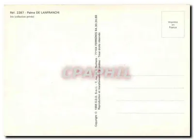 Íris — coleção privada — Palme DE LANFRANCHI, Réf. 2387 — Verso