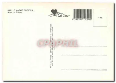 Baudets do Poitou — edição ArtAUD Frères — n° 348 — Verso