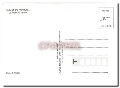 A Transumância — Imagens da França — CompA-Carierie, Toulouse — Verso
