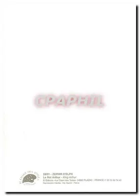 Koning Artus — middeleeuws illustratie — Edities Le Chant des Tailles, n°28/01 — Achterkant