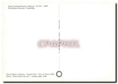 Dante Gabriel Rossetti — Estúdio para 'La Pia' — 1868 — Edição Mirano — Verso