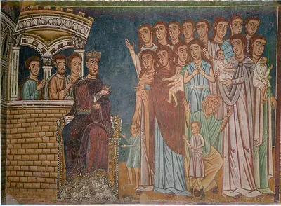 Basílica dos SS. Quatro Coronados — Constantino concedendo graça às mães de seus filhos — Editor De Cristofano, n° 17098