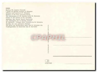 Basílica SS. Quattro Coronati — Afresco dos mensageiros convidando São Silvestre — De Cristofaro, Roma — Verso