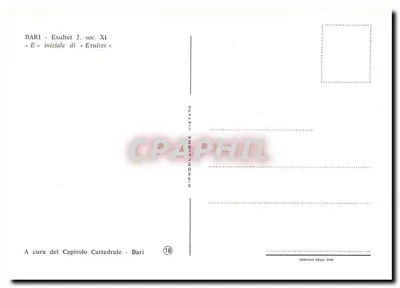 Bari - Inicjał Exultet, wiek XI — n°18 — Rewers