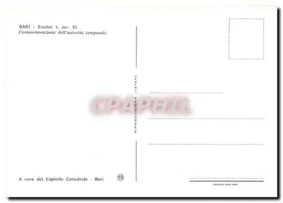 Bari - Exultet, I wiek XI — Komemoracja władzy świeckiej — A cura del Capitolo Cattedrale - Bari, n°10 — Rewers