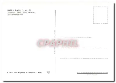 Exultet, 1º século XI — Sequências finais — Editor: Grapiche Favia - Bari, n° 11 — Verso