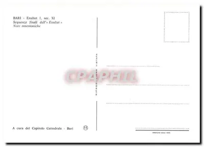 Exultet, finales — Bari, katedra, XI wiek — Rewers