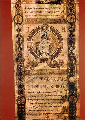 Bari - Exultet I, século XI — « V » inicial de « vere quia dignum » com Cristo no trono — n°5
