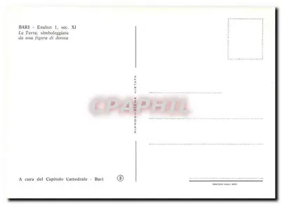 Bari - Exultet, 1º século XI — A Terra simbolizada por uma figura de mulher — n°3 — Verso