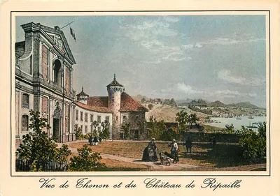 Vista de Chonon e do Castelo de Ripaille — Alta Saboia pitoresca — Carta postal n°74-20