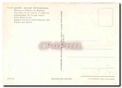 Vista de Chonon e do Castelo de Ripaille — Alta Saboia pitoresca — Carta postal n°74-20 — Verso