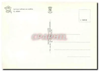 Il Lago Leman infuriato — Edizioni Cellard, serie E.4354 — Verso