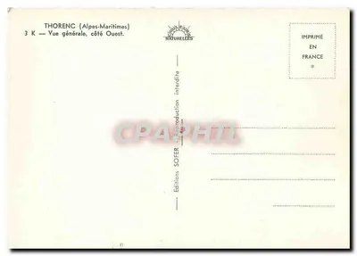 Thorenc (Alpes-Maritimes) — Vista geral, lado Oeste — Edições SOFER — Verso