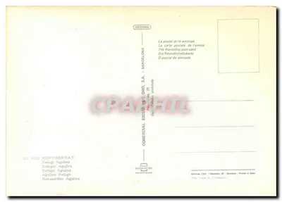 Montserrat — Refúgio Aguiles — Editor Comercial Escudero Oro — Verso