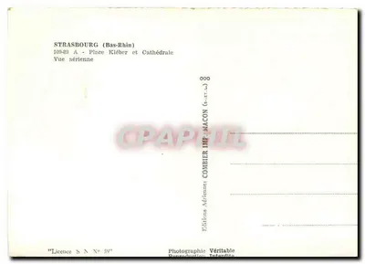 Strasbourg (Bas-Rhin) — Plac Kléber i Katedra — Éditions Combier — Rewers