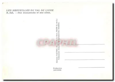 O Vale do Loire — As maravilhas do Vale do Loire — Edições Valoire — Verso