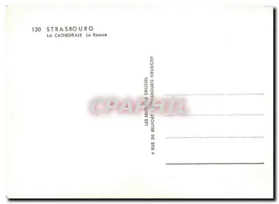 Strasburg — Widok na rożenek katedry — Les Éditions Belfort — Rewers