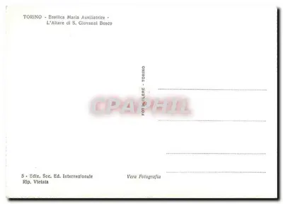 Torino - Bazylika Maria Ausiliatrice - Altar di S. Giovanni Bosco — Rewers