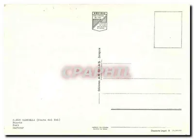 Marbella — Porto — Edizione ARTEBAS, n° 2.040 — Verso