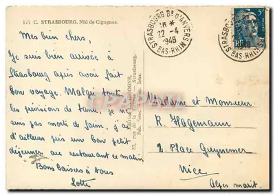 Strasburg — Gniazdo kruków — Wydawnictwo La Gigogne, nr 177 — Rewers