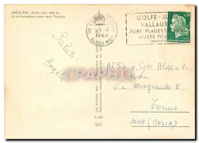 Gréolière (A.M.) — Piekna droga w kierunku Thorenc — Les Editions de Cimiez, n° 3.736 — Rewers