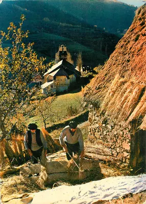 Battage do trigo na alta Ariège — Sítios Pirenéus — Éditions Dart-Simon