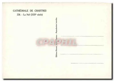 Katedra w Chartres — Nawa (XIII wiek) — Éditions Houvet, Chartres — Rewers
