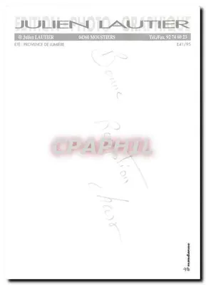 Lavande — widok wioski w Prowansji — Julien Lautier, nr E41/95 — Rewers