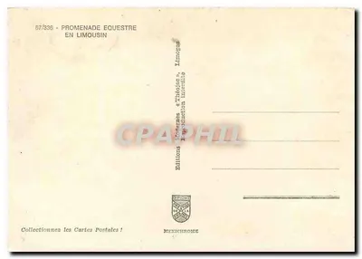 Passeio a cavalo no Limousin — Éditions Modernes « Théophile », Limoges — n° 87/336 — Verso