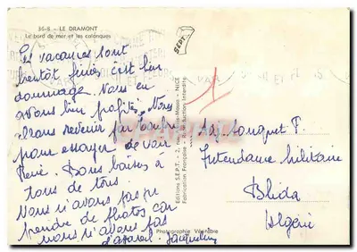 A margem do mar e as calanques — 36-8 — Éditions SEPT — NICE — Verso