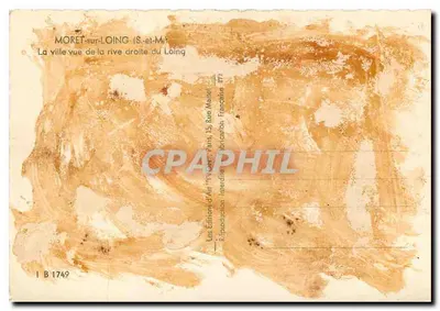 Moret-sur-Loing — widok z prawego brzegu Loing — Les Éditions d'Art 'V'V'Or' Paryż — Rewers
