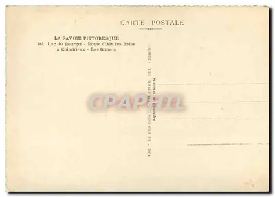 Lago do Bourget — Estrada de Aix-les-Bains para Chindrieux — Os túneis — GIMY — Verso