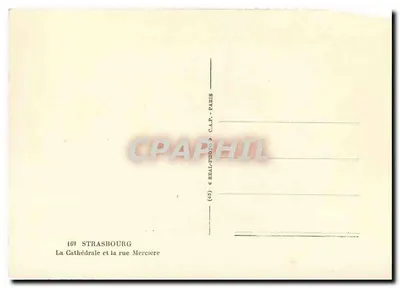 Strasburg — Katedra i ulica Mercière — C.A.P. Paris — Rewers