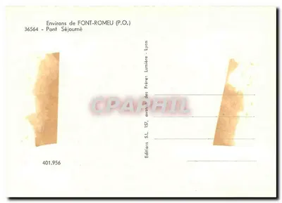 Ponte Séjourné — Dintorni di FONT-ROMEU (P.O.) — Edizioni Frère, Lione — Verso