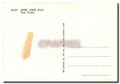 Most Gisclar — Mont Louis — Wydawnictwo SL. Lyon — Rewers