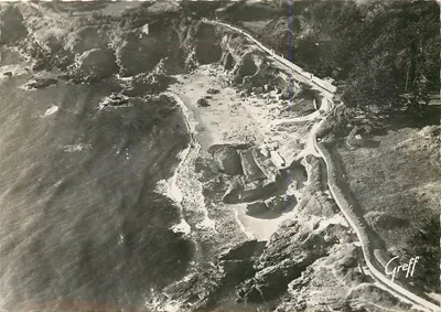 Pornic (Loire-Inférieure) — Visão aérea da Praia da Birochère — Edição Greff
