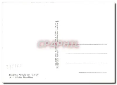 Semur-en-Auxois — A Igreja de Nossa Senhora — Combiér (S.-et-L.) — Verso